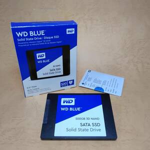 【正常動作品】 WD BLUE 2.5inch SSD WDS500G2B0A 500GB 使用443時間 低発熱