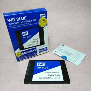 【正常動作品】 WD BLUE 2.5inch SSD WDS500G2B0A 500GB 使用4980時間 低発熱