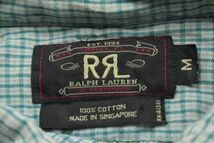 RRL チェックシャツ グリーン系 表M_画像3