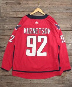 adidas製 NHL ワシントン キャピタルズ #92 [KUZNETSOV]モデル 赤 表54