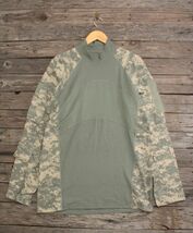 ’09年製 U.S.ARMY COMBAT SHIRTS ピクセルカモ×グリーン 表L_画像1