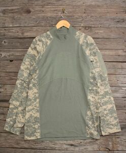 ’09年製 U.S.ARMY COMBAT SHIRTS ピクセルカモ×グリーン 表L