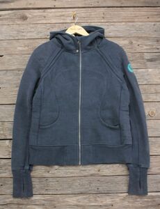 ルルレモン [SCUBA Hoodie Hiver2013] 袖取り外し可 パーカー 紺 表10