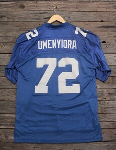 NFL NY ジャイアンツ #72 Osi Umenyiora モデル フットボールジャージ 青 表L
