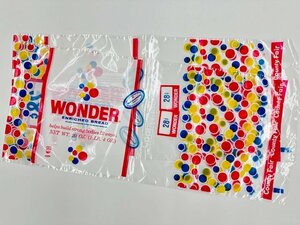 送無 未使用 デッドストック WONDER ワンダーブレッド ビンテージ ブレッドパッケージ バッグ ビニール 51×22センチ 食品パッケージ 2枚