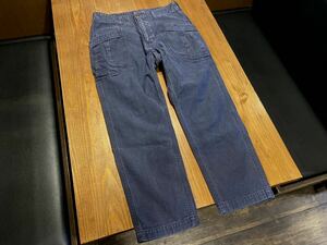 美品 日本製 A VONTADE Fatigue Trousers M ネイビー navy アボンタージ バックサテン ファティーグ パンツ カーゴ ミリタリー メンズ 古着