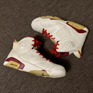 2015年製 NIKE AIR JORDAN 6 RETRO us10 28cm ナイキ エアジョーダン6 レトロ MAROON マルーン 384664-116 スニーカー 古着 バッシュの画像4