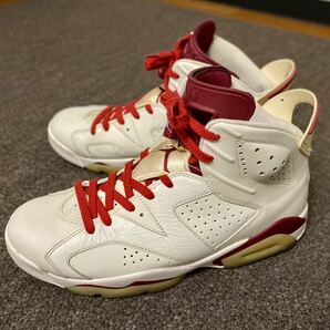 2015年製 NIKE AIR JORDAN 6 RETRO us10 28cm ナイキ エアジョーダン6 レトロ MAROON マルーン 384664-116 スニーカー 古着 バッシュの画像2