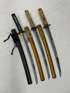 模造刀 日本刀 鍔 龍 他 美術品 置物 武芸 武術 3本まとめ ⑥