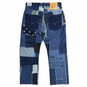 15SS 和柄 藍染め パッチワーク パンツ デニム JUNYA WATANABE MAN Levis コムデギャルソン ジュンヤマン 2015SS Patchwork Pants Denimの画像2