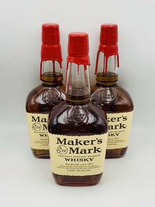 [未開栓] Maker's Mark メーカーズマーク リッターボトル　3本セット 1L/1000ml　45％