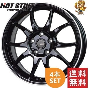 ホイール4本セット HOT STUFF G.speed P06 (BK/リムP) 18インチ 7.5J PCD：114.3/5H インセット：38 ジースピード P-06