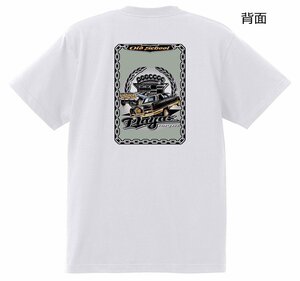 ローライダーHIPHOP系Tシャツ白82★ミューラルアメ車インパラ キャデラック ビッグブロアム 1991 1992 1993 1994 1995 1996 1997