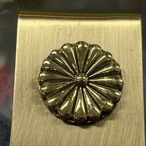 17.5ｍｍ (2) 金色 菊紋 マネークリップ 十六弁八重表菊 菊 御紋 ご紋 ペンダントトップにも 大日本帝国 陸軍海軍 横須賀 戦艦三笠の画像2