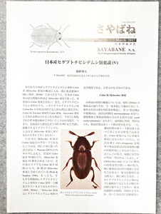 さやばね no.25 March 2017年 4月号 sayabane n.s. 日本甲虫学会 ヒゲブトチビシデムシ