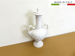 イタリア製　蓋つきフラワーベース　H63cm（約）　　　花瓶/オブジェ/ロココ様式/クラシック様式