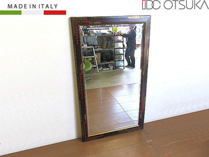 IDC大塚家具　イタリア製　大型ウォールミラー　W84ｃｍ/Ｈ145ｃｍ　　壁掛けミラー/姿見/全身鏡/ドレッサー