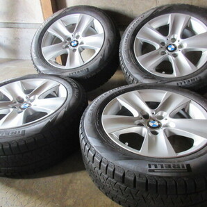 冬用+稀少な外車用set!! BMW F10 F11 5シリーズ 3シリーズ 他にも 純正 (17x8+30 5H/120) バリ溝(PIRELLI IA) 225/55R17 純正戻し 売切り の画像1