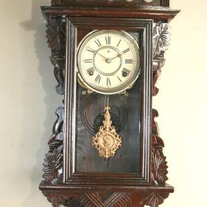  ＯＨ済み：愛知時計６インチ装飾型の柱時計・古時計の画像7