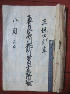 幕府領竹貫内千石村古文書検地帳●正保４年(1647)　奥州石川郡竹貫内千石村御水帳　５２丁　現在の福島県古殿町　240421