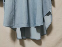 *☆新品タグ付き quatrechaton 春チュニックワンピース 胸両サイドポケット 裾ラウンドカット インディゴ M_画像5