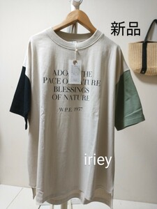 *☆iriey （journe）新品タグ付き クレイジーTシャツ 半袖−5分袖