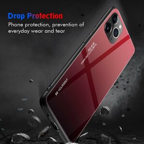 おまけ付き ガーネット iphone14 ケース グラデーション 耐衝撃 カバー ガラス アイフォン 14 スマホ Garnet Red 赤の画像4