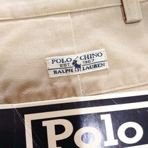 未使用 ヴィンテージ ポロ ラルフローレン Polo Ralph Lauren CHINO ANDREW PANT メンズ チノパン COTTON100% 2タック ワイド パンツ 34/34_画像4