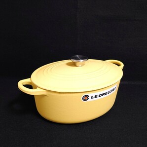 未使用 激レア ルクルーゼ 鍋 ミモザ ココットオーバル 25 ル・クルーゼ 両手鍋 LE CREUSET キッチン用品 調理器具 クリームイエロー 新品の画像2