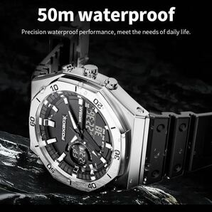 新作 メンズ腕時計 ダイバーズウォッチ サーフィン ビックフェイス 防水 デジタル腕時計 アナログ スポーツ 1180N人気商品 現品限りの画像4