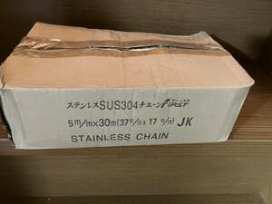 送料込！新品未使用！ステンレス SUS304 雑用 チェーン 5㎜　30m巻き