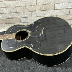 133●〇 希少 Morris WJ-50 BLK アコースティックギター アリス 谷村新司モデル 星インレイ / モーリス アコギ 〇●の画像4