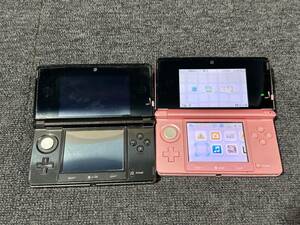 143　　任天堂/Nintendo 3DS 本体のみ 2台セット ブラック ピンク