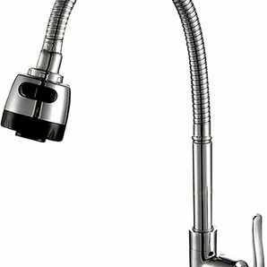 【新品】キッチン 洗面用 シャワー 切り替え付き 自由可動 単水栓 蛇口 シングルレバー シャワーノズル シャワーヘッド 洗面台 ST11の画像2