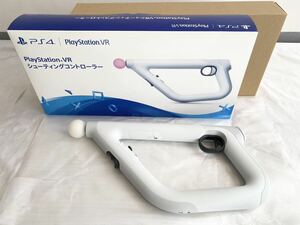 4K011 Playstation プレイステーション 4 PS4 VR CUHJ-15006 PSVR シューティングコントローラー ホワイト