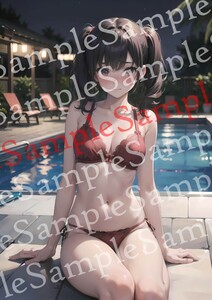 NO.6-4 ◎全て一点物◎ 美女ポスター◎A4サイズ 高画質 光沢紙 美少女 同人 アート コスプレ グラビア セクシー 下着 美乳 美尻 イラスト