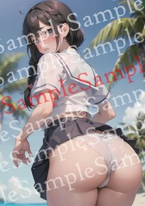 NO.36-6 ◎全て一点物◎ 美女ポスター◎A4サイズ 高画質 光沢紙 美少女 同人 アート コスプレ グラビア セクシー 下着 美乳 美尻 イラスト