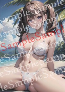 NO.36-9【全て一点物】 美女ポスター A4サイズ 高画質 光沢紙 美少女 同人 アート コスプレ グラビア セクシー 下着 美乳 美尻 イラスト