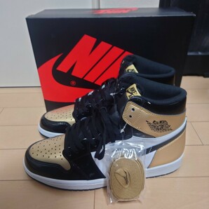 新品未使用 ナイキ エアジョーダン1 レトロ ハイ OG ゴールドトゥ NIKE AIR JORDAN 1 RETRO HIGH OG GOLD TOE 861428-007 27.5㎝:US9.5の画像3