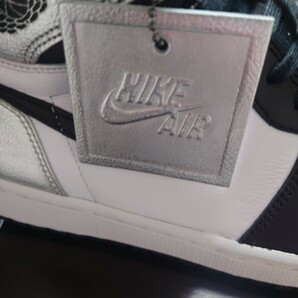 新品未使用 goat購入 ナイキ ウィメンズ エアジョーダン1 シルバー トゥ NIKE WMNS AIR JORDAN1 HIGH SILVER TOE CD0461-001 27.5㎝:US9.5の画像7