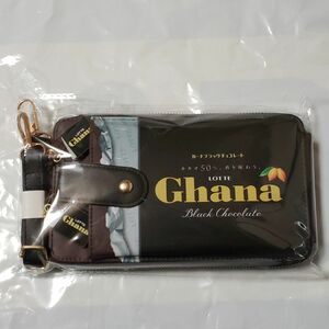 ② 黒 Ghana ガーナ チョコチャーム付きスマホショルダーポーチ モーリーファンタジー限定