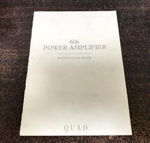 yj◎動作品 QUAD クォード 606 パワーアンプ 取扱説明書付 オーディオ/音響機器_画像7