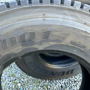 バリ 山【中古4本】ダンロップ SP001 275/80R22.5 151/148J 22年製造 約9分山 中古スタッドレスタイヤの画像6