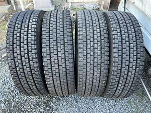 バリ 山【中古4本】ダンロップ SP001 275/80R22.5 151/148J 22年製造 約9分山 中古スタッドレスタイヤ