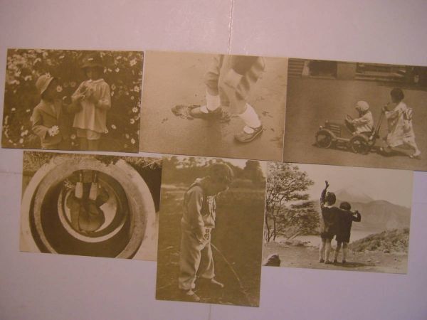 ポストカード6枚 昭和12年頃の子どもの写真 希少品