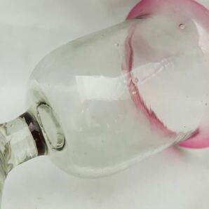 時代 色ガラス 氷コップ グラス  大正ロマン 昭和レトロ 気泡あり アンティーク の画像9
