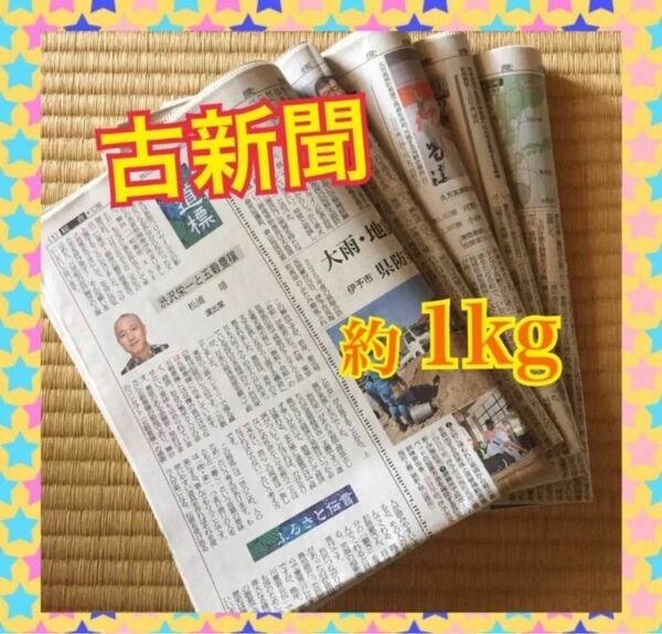 ★古新聞紙　約1kg 5-8日分