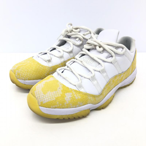 WMNS AIR JORDAN 11 RETRO LOW "YELLOW SNAKE SKIN" AH7860-107 （ホワイト/ホワイト/ツアーイエロー）