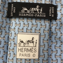 【中古】HERMES　シルクツイルタイ　エルメス　ネクタイ　ブルー[240066141555]_画像3