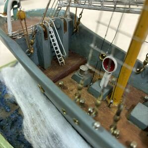 k0427609 第十京丸 精密級木製完成品 木製 ジオラマ モデル 模型 捕鯨船 漁船 船 中古品の画像8